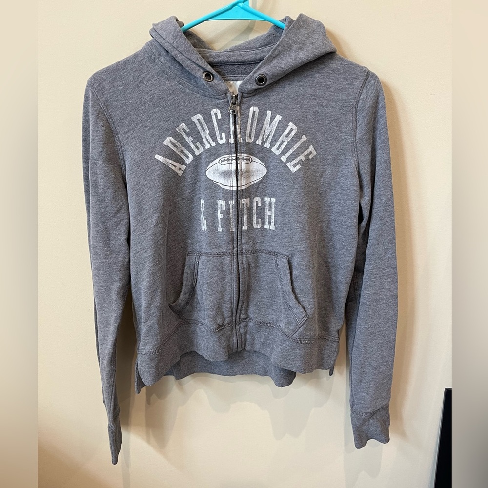 Abercrombie & Fitch Charcoal Zip-Up Hoodie